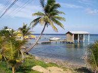 [Ocean view with boathouse] Click to enlarge